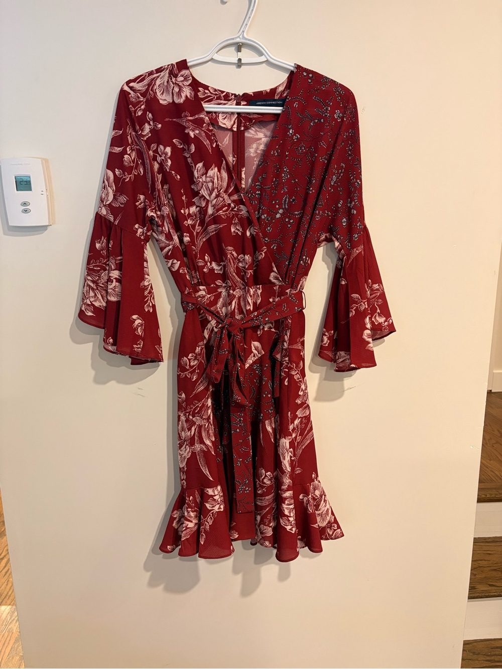 French Connection Ellette Crepe Faux Wrap Dress